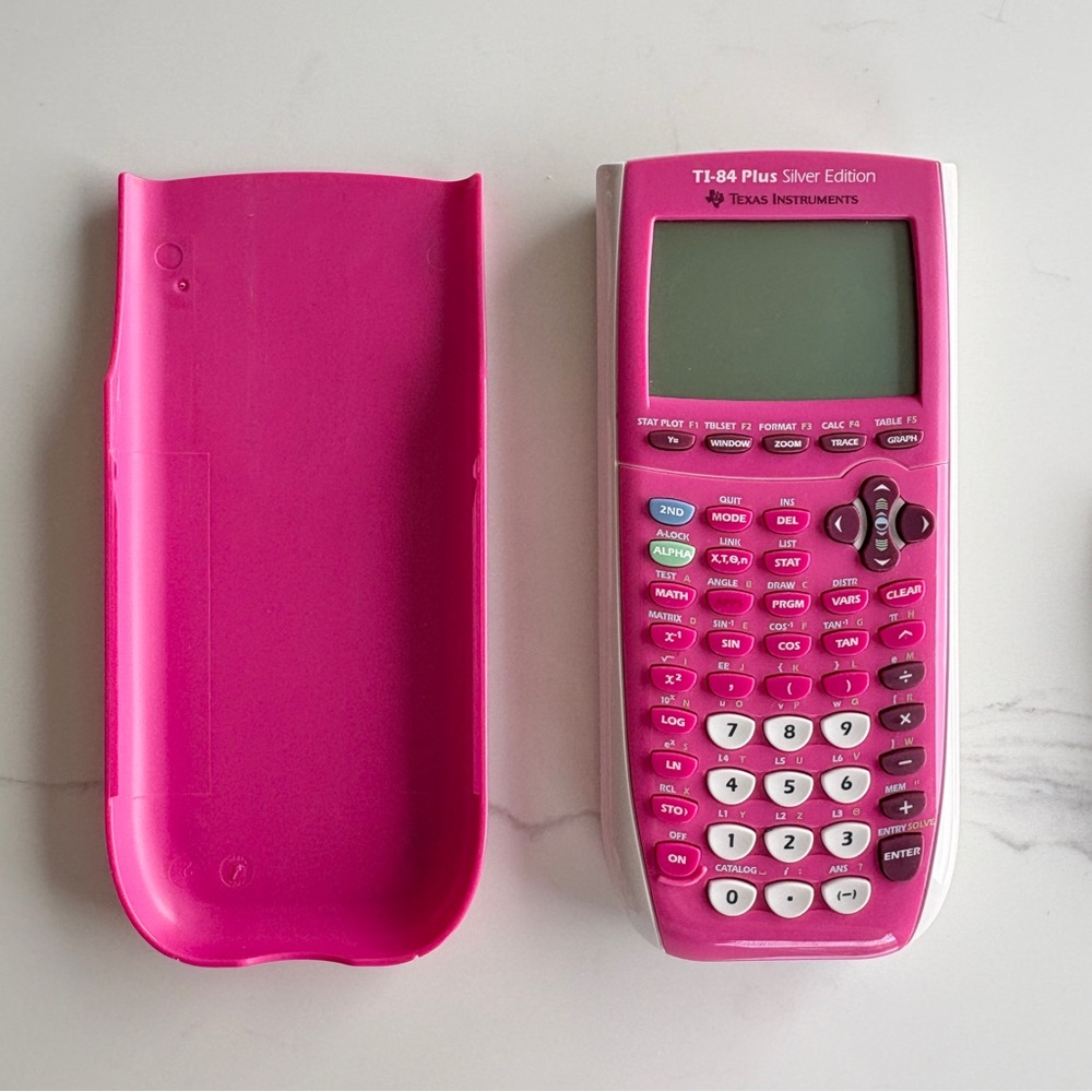 Texas Instruments TI-84 Plus Silver Edition Graphing Calculator (Hot Pink)